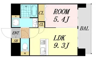 ノブレ梅北【3階】の間取り