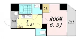 大阪府大阪市都島区毛馬町1丁目【マンション】の間取り