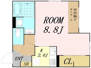 キューブコート東三国【1階】の間取り