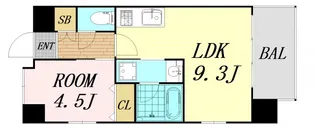 大阪府大阪市東淀川区東中島1丁目【マンション】の間取り
