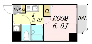 U-ro新大阪【8階】の間取り