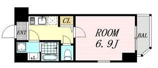 大阪府大阪市福島区吉野1丁目【マンション】の間取り