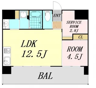 大阪府吹田市内本町3丁目【マンション】の間取り