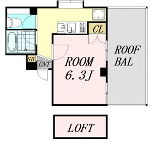 大阪府大阪市都島区高倉町1丁目【マンション】の間取り