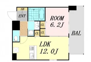 プレジオ天神橋2【2階】の間取り