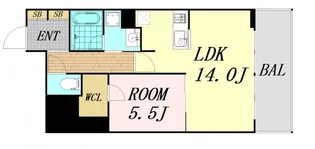 大阪府大阪市中央区南本町1丁目【マンション】の間取り