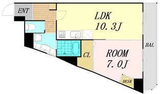 インプルーブ天六【3階】の間取り