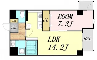 大阪府吹田市豊津町【マンション】の間取り