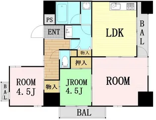 トータス西天満【10階】の間取り