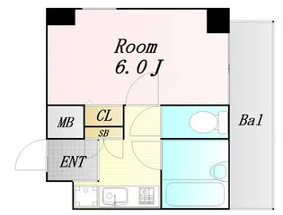 エステムコート梅田北【10階】の間取り