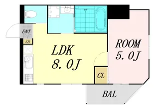 Luxe木川西【3階】の間取り