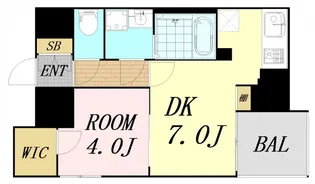 1DKの間取り画像
