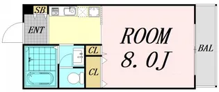 ドミトリオ仁王田【5階】の間取り