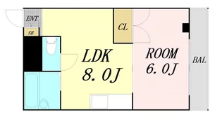 大阪府大阪市東淀川区柴島2丁目【マンション】の間取り
