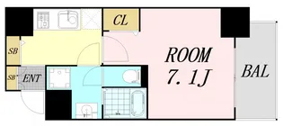 アドバンス上町台シュタット【10階】の間取り