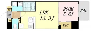 Dimus北浜【14階】の間取り