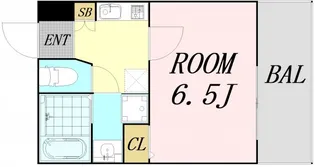 プレサンス難波EASTモダニティ【9階】の間取り