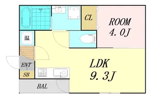 大阪府大阪市都島区毛馬町4丁目【アパート】の間取り