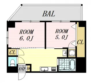 シャンピア片町【8階】の間取り