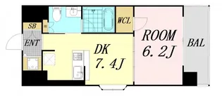 セイワパレス大阪城北【8階】の間取り