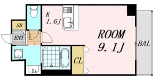1Rの間取り画像