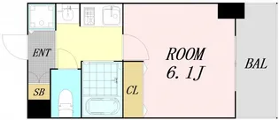 大阪府大阪市福島区鷺洲4丁目【マンション】の間取り