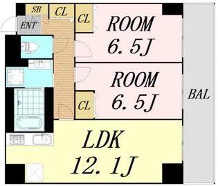 レジディア西天満【5階】の間取り