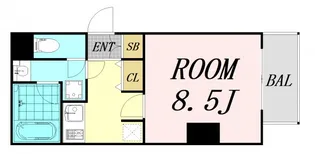 アスール江坂【6階】の間取り