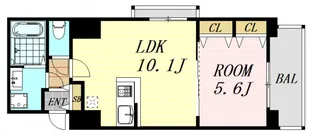 ノルデンハイム江坂2【10階】の間取り