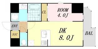 エステムコート大阪福島ルアーナ【2階】の間取り