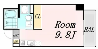 シーズアパートメント中之島【7階】の間取り