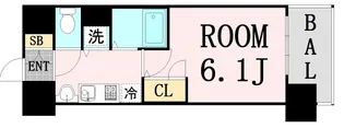 プレサンス天満橋アンジェ【3階】の間取り