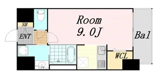 ラルーチェ北梅田【6階】の間取り
