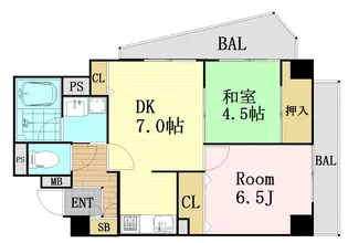 シーズ梅田東【4階】の間取り