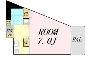 エトワール北梅田【8階】の間取り