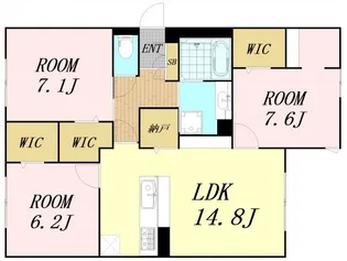 アンサンブル大今里【1階】の間取り