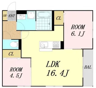 Maison de Espoir 豊里【1階】の間取り