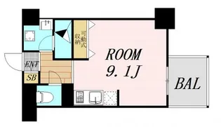 エスティライフ大阪都島【4階】の間取り
