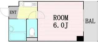 ピュアコート天神橋【7階】の間取り