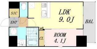 gm難波ウエストD.C.【8階】の間取り
