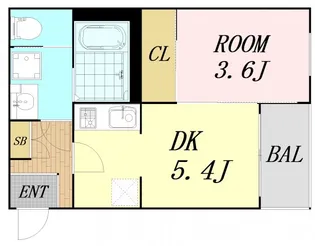 ボーテ淡路【2階】の間取り