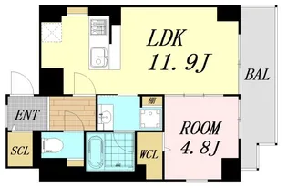 Arome梅田【6階】の間取り