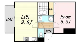 キャピトル天神橋【12階】の間取り