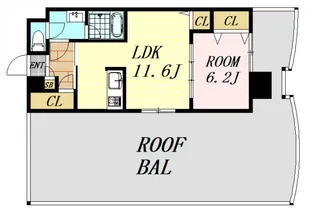 ルクレ新大阪レジデンス【9階】の間取り