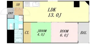 おおきに大阪天満サニーアパートメント【6階】の間取り
