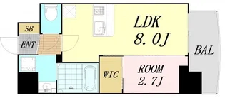 セレニテ天満橋アリア【10階】の間取り