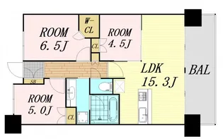 ウェリス西天満【3階】の間取り