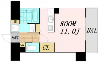 カルムクレール2.5.8【9階】の間取り