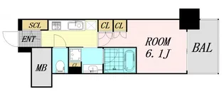 ザパークハビオ堂島【7階】の間取り