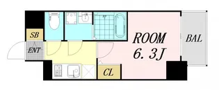 エスリード新北野グランリンク【6階】の間取り